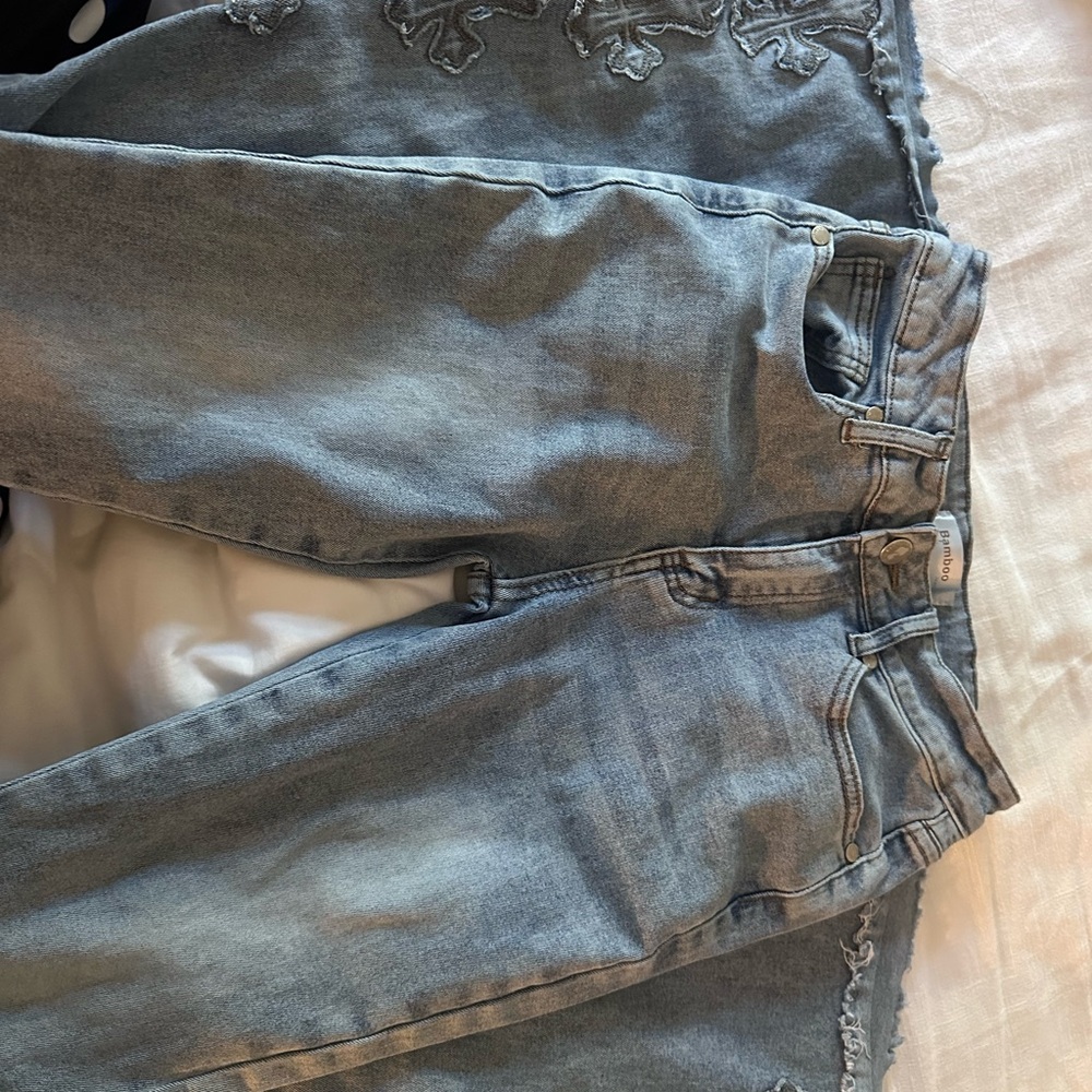 BAMBOO Light Blue Boyfriend Jeans